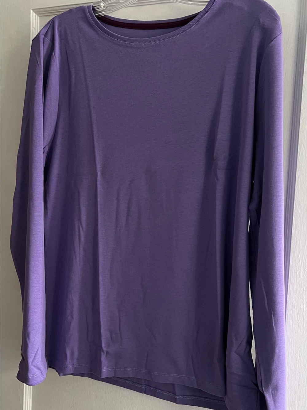 NWT Talbots Lilac Purple Pima Cotton Long Sleeve Tee XL